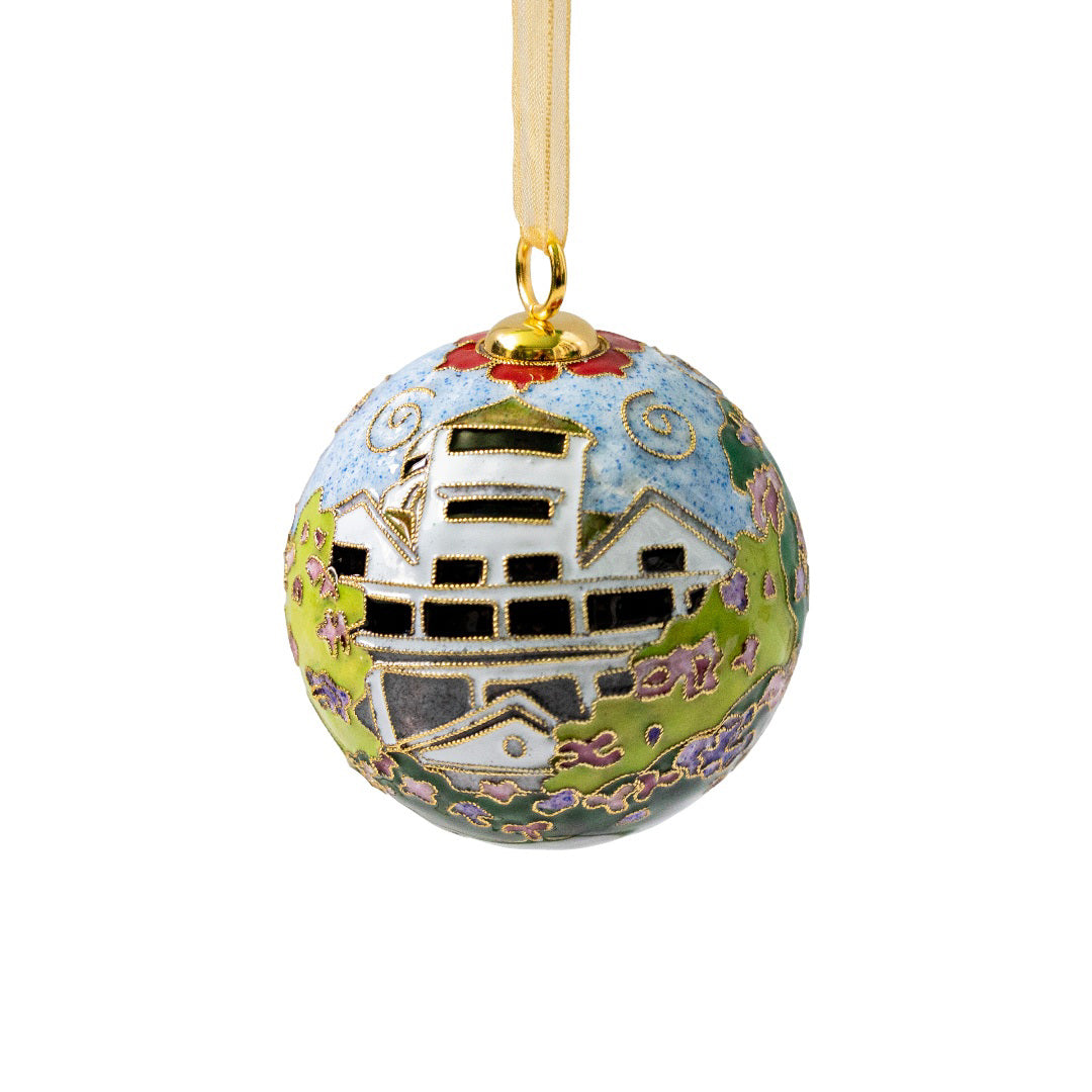 Ornament - Cloisonne Hotel with Lilacs