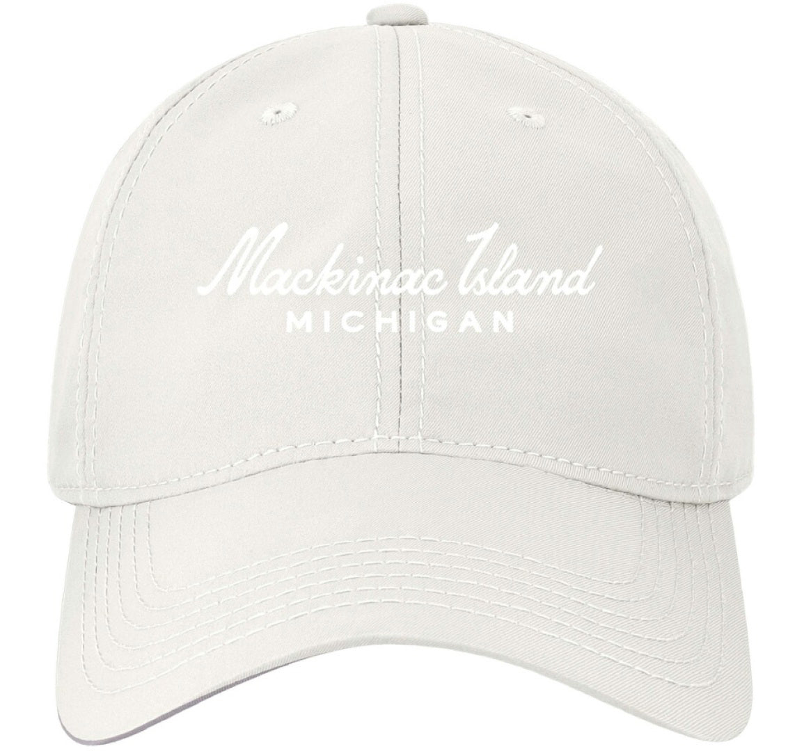 Mackinac Island Cap - Cool Fit Adjustable Script
