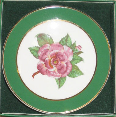 Ornament - Camellia Rose Porcelain Plate Ornament