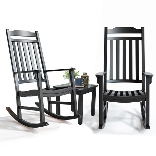 Grand Hotel Front Porch Rocker Black - Shipping in 6-8 weeks