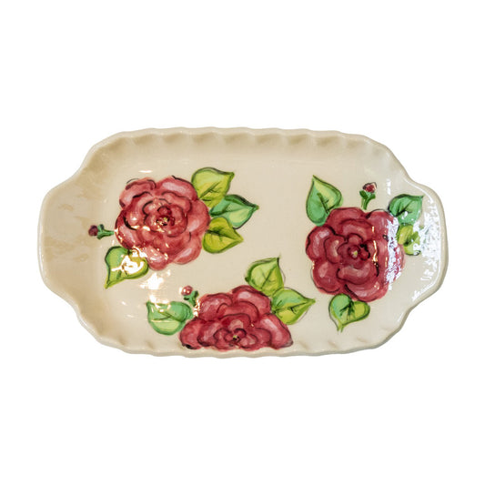 Camellia Rose - Small Handled Tray