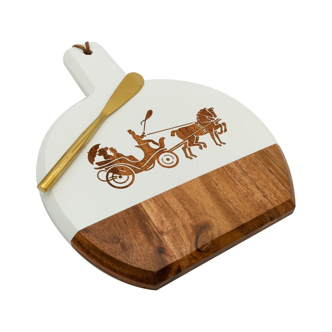 Wood Board -  Horse and Carriage Logo