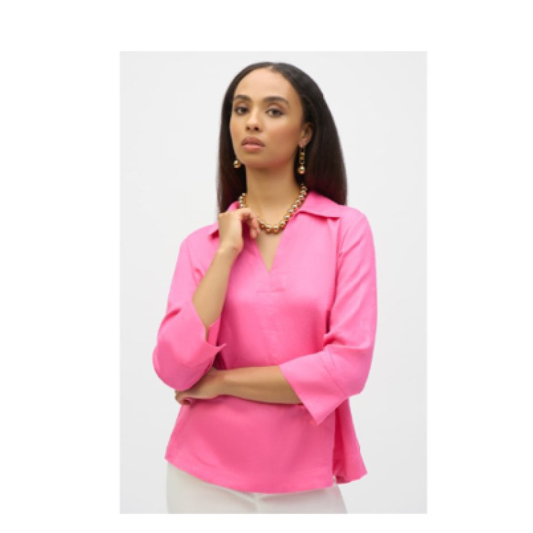 Apparel - Joseph Ribkoff Linen Boxy Top