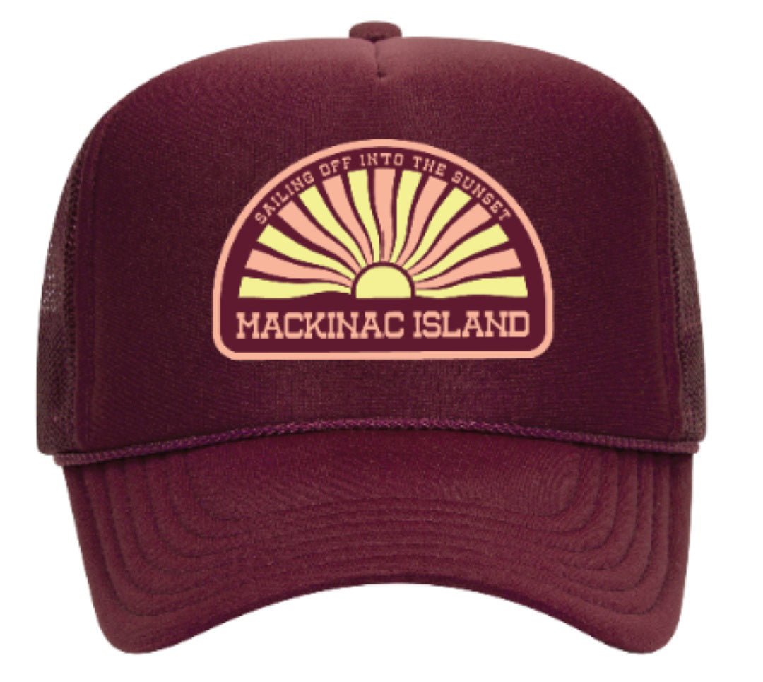 Mackinac Island Cap - Sunset Foam Trucker
