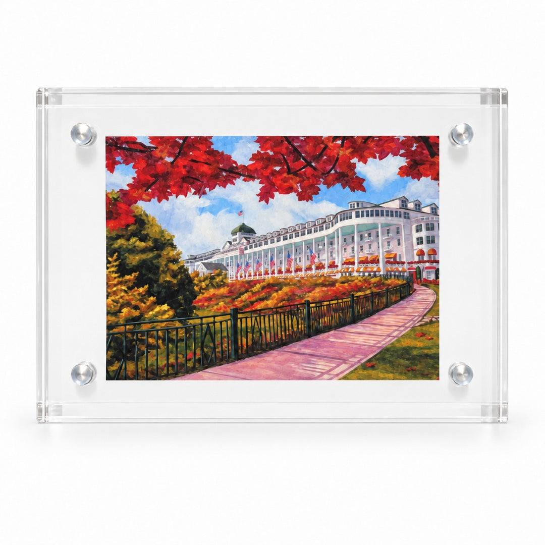 Erynn Rice - Framed Mini Print Grand Hotel in Autumn
