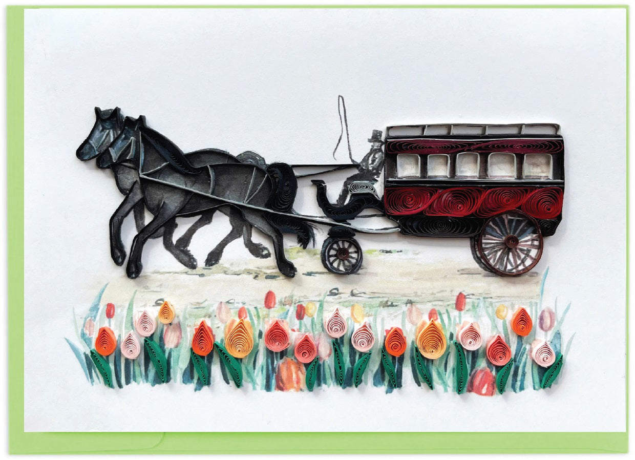 Horse and Carriage - Quilling Card