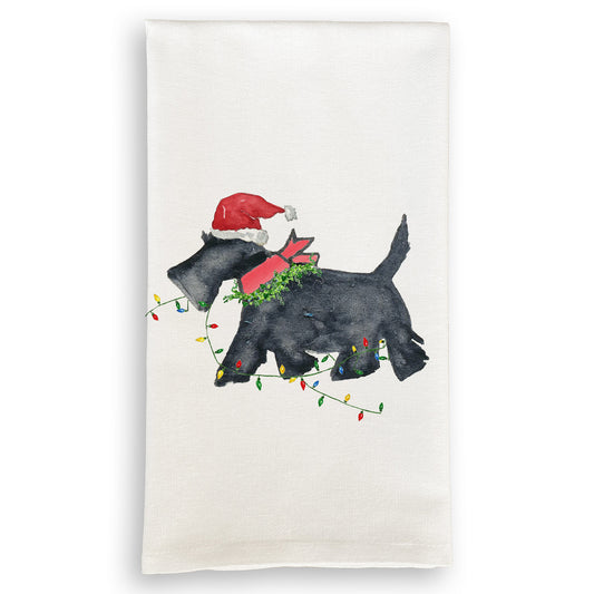 Kitchen Towel - Sadie with Santa Hat