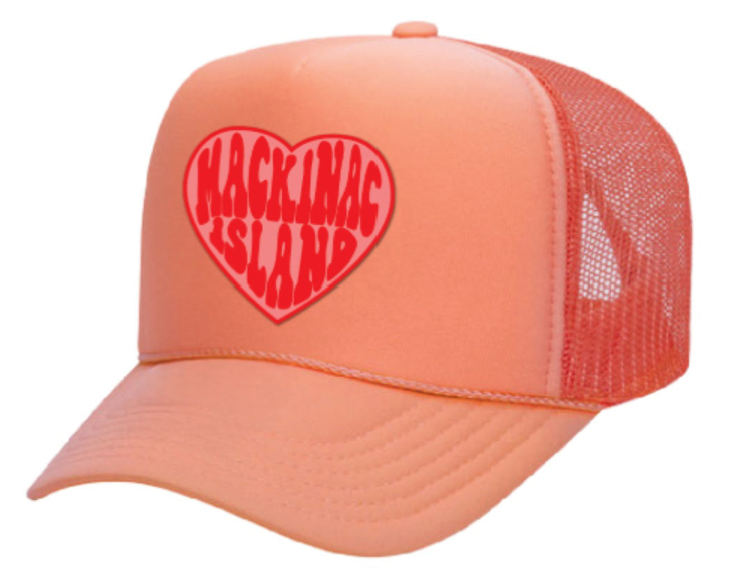 Mackinac Island Cap - Heart Foam Trucker