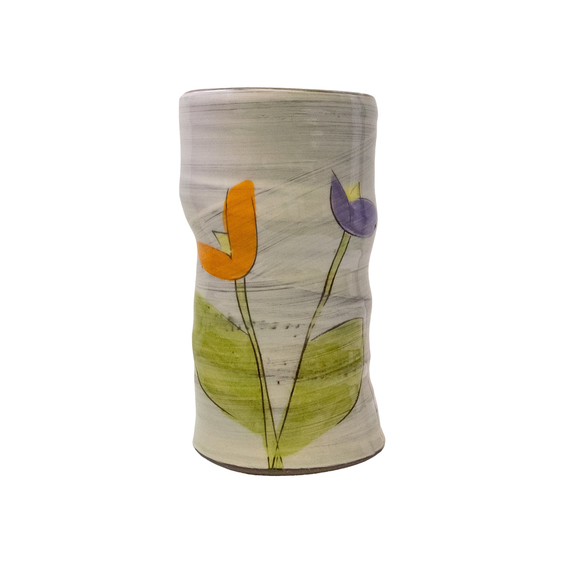 Tulips Rise Up - Round Vase