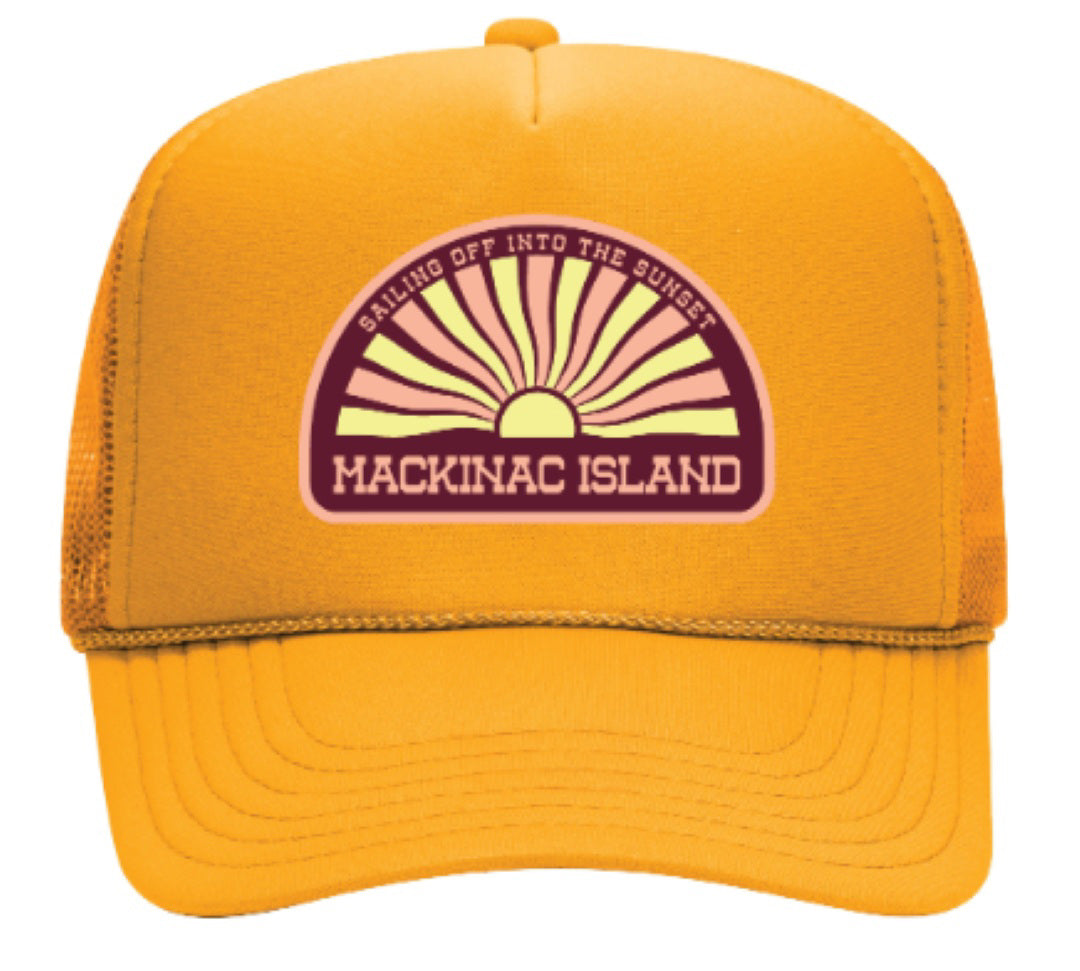 Mackinac Island Cap - Sunset Foam Trucker