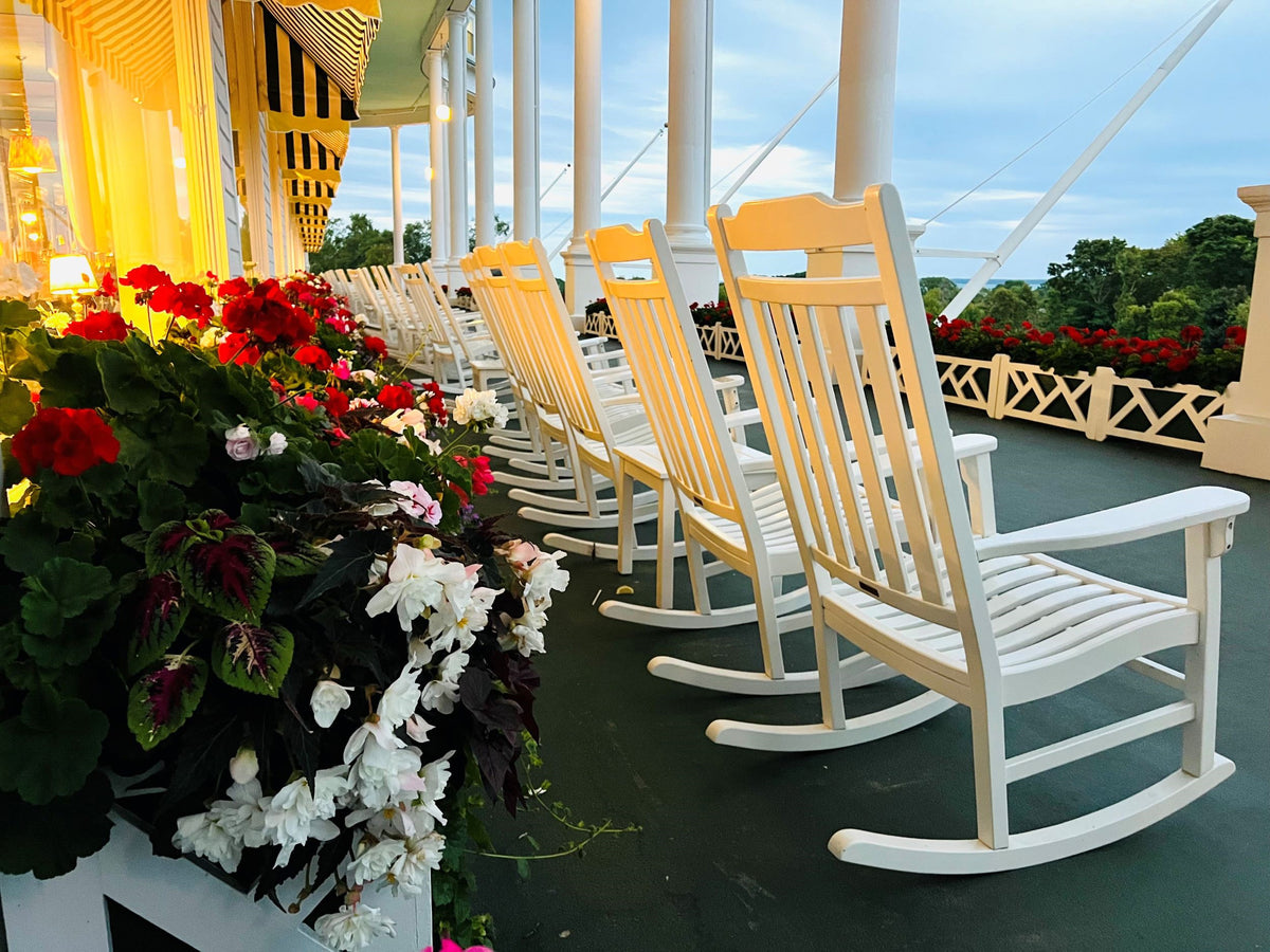 Grand Hotel Front Porch Rocker White - Due to exceptional demand, all current orders placed will ship January 2027