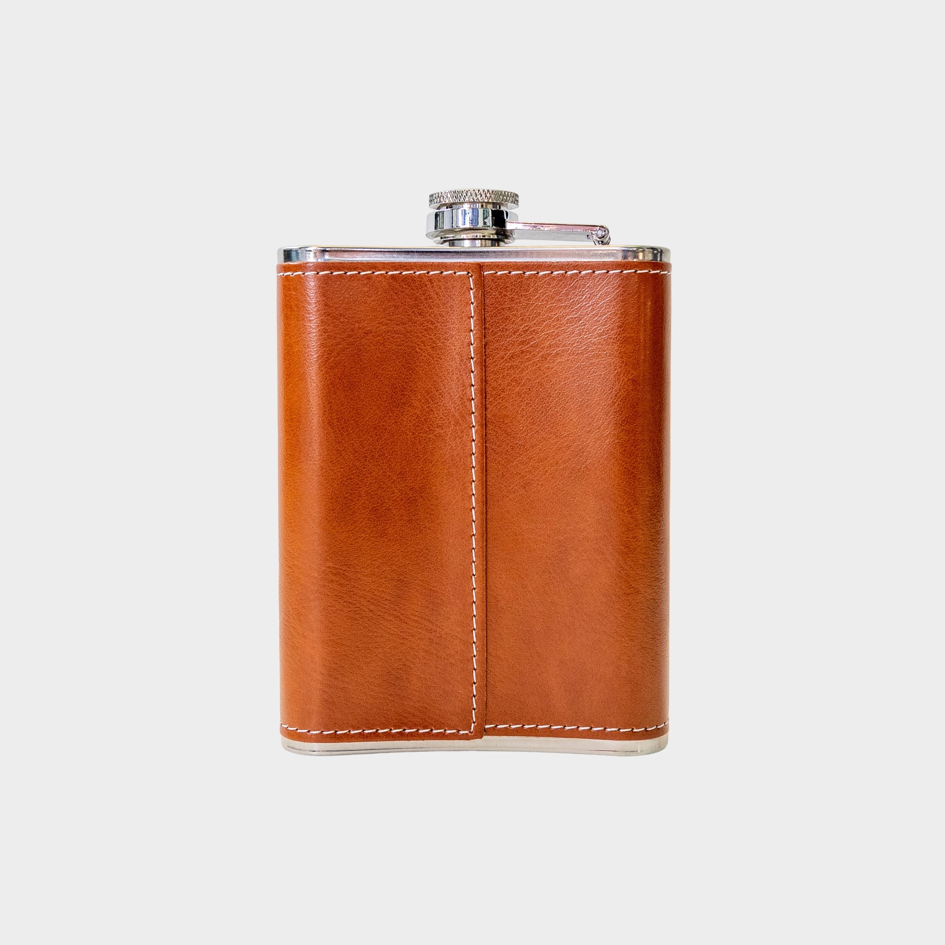 Logo Drinkware - Leather Flask - Patriotic