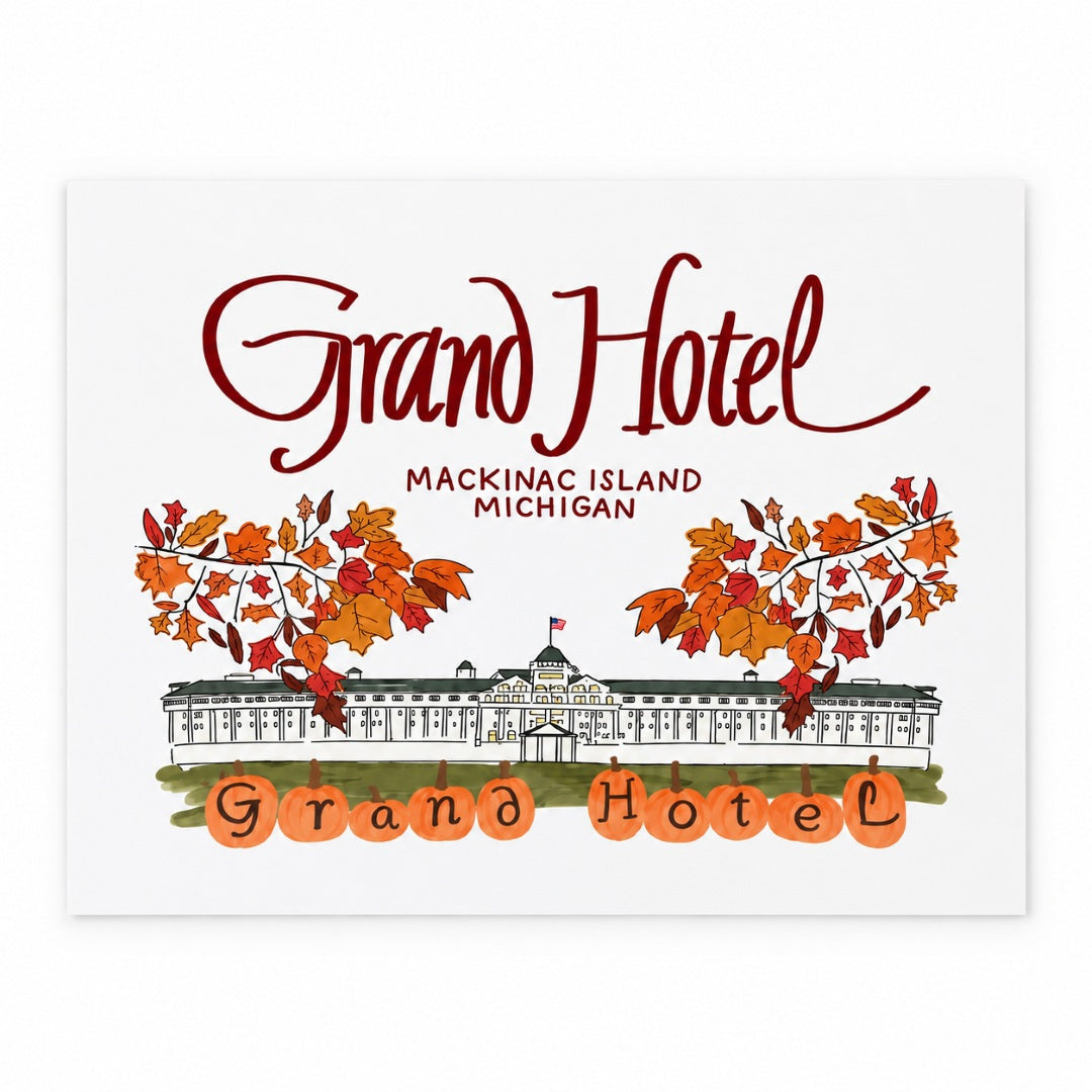 Grand Hotel Fall Pumpkins 8x10 Print