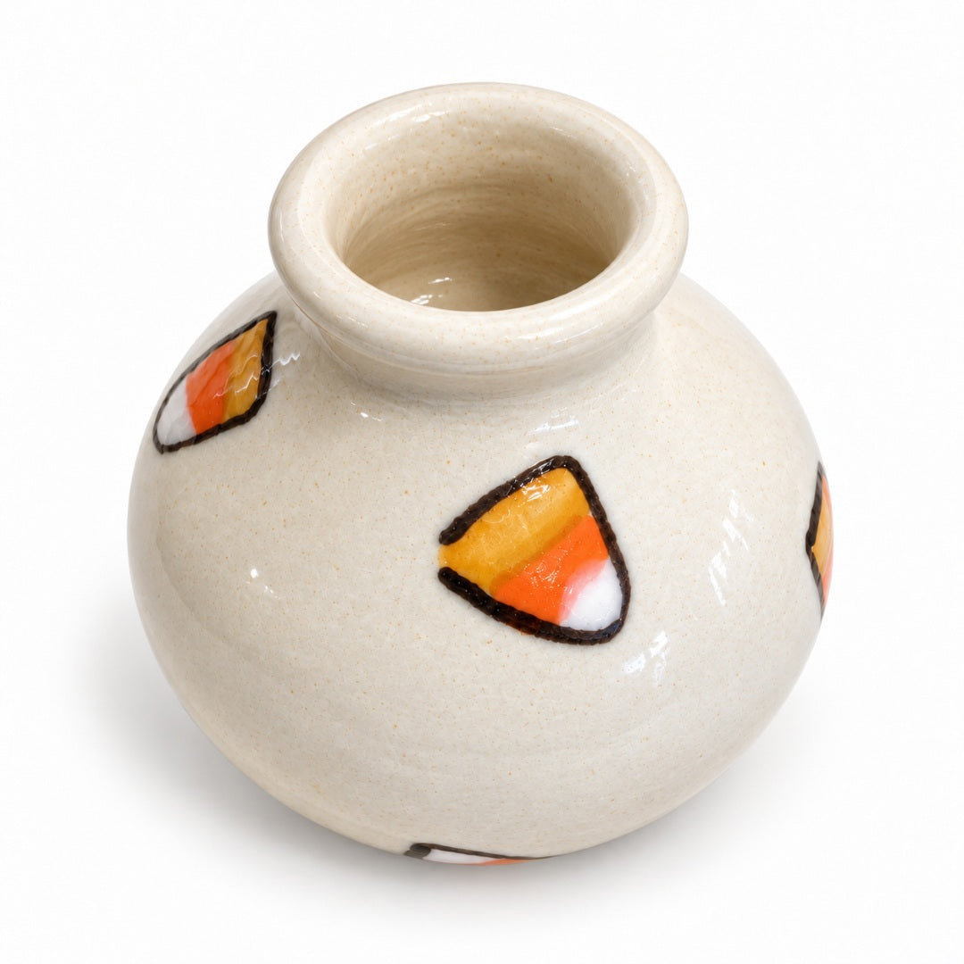 Candy Corn - Vase Small Round