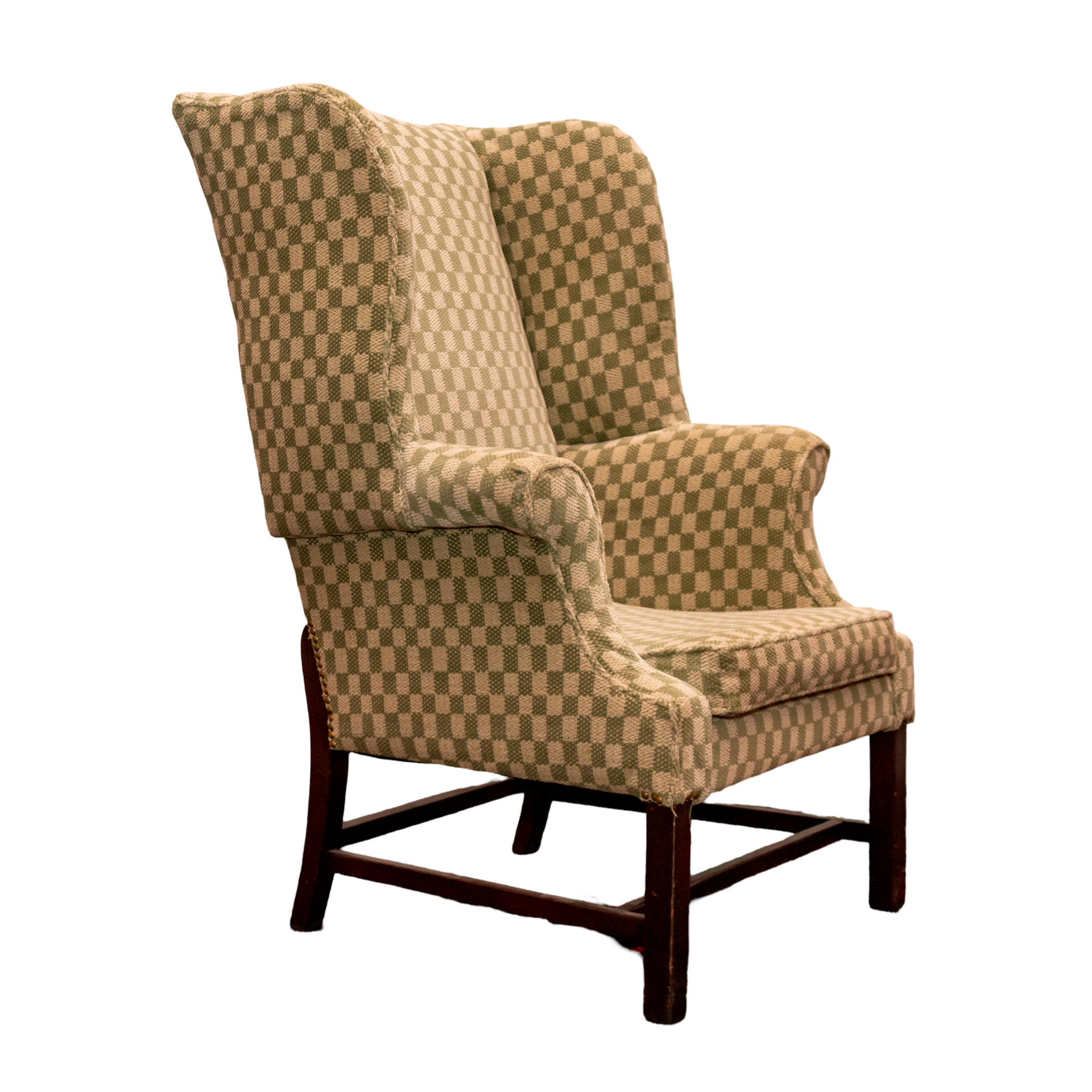Checkerboard Green Armchair
