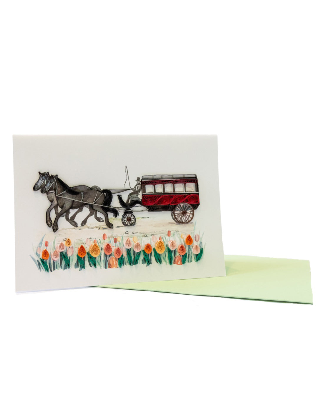 Horse and Carriage - Quilling Card