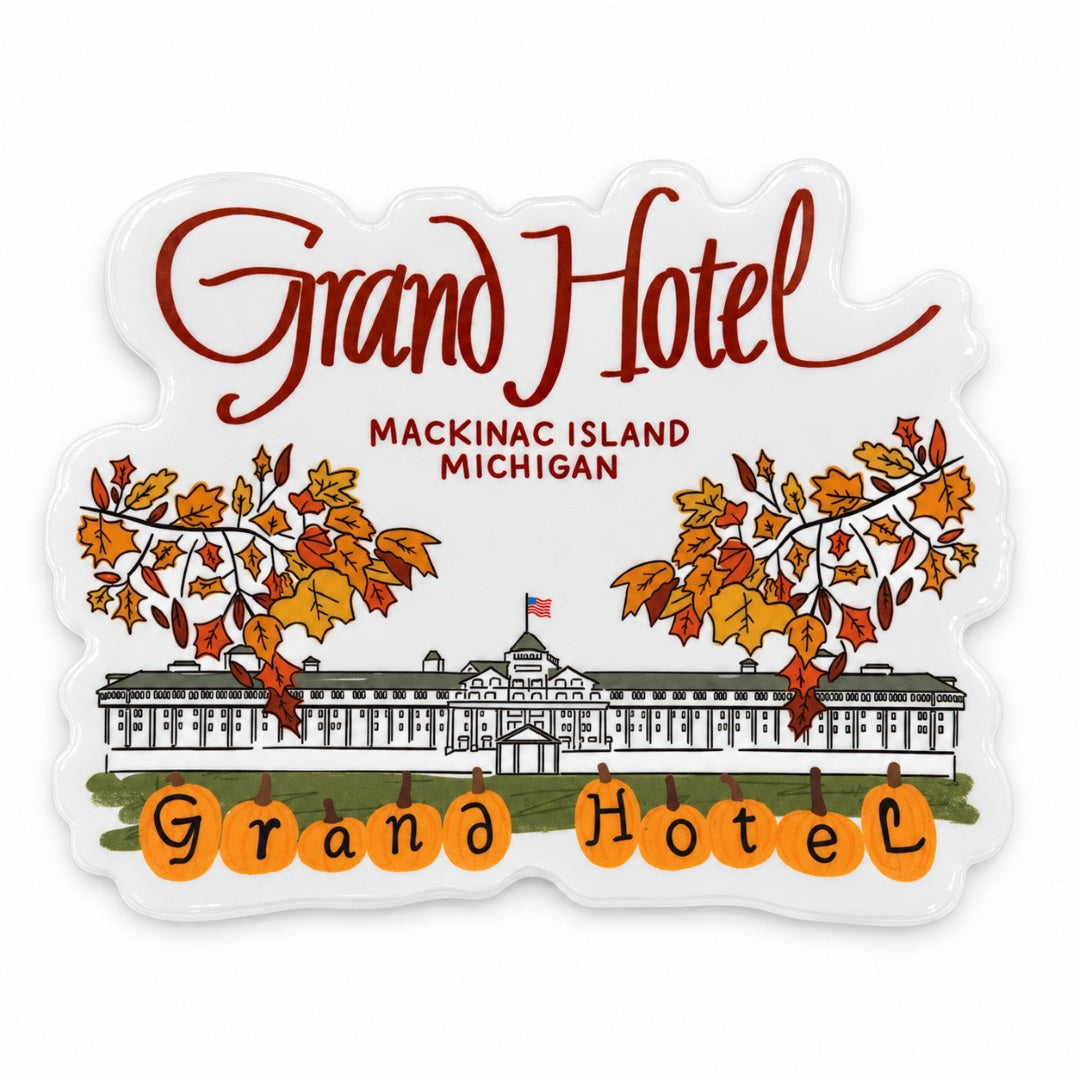 Grand Hotel Fall Pumpkins Magnet