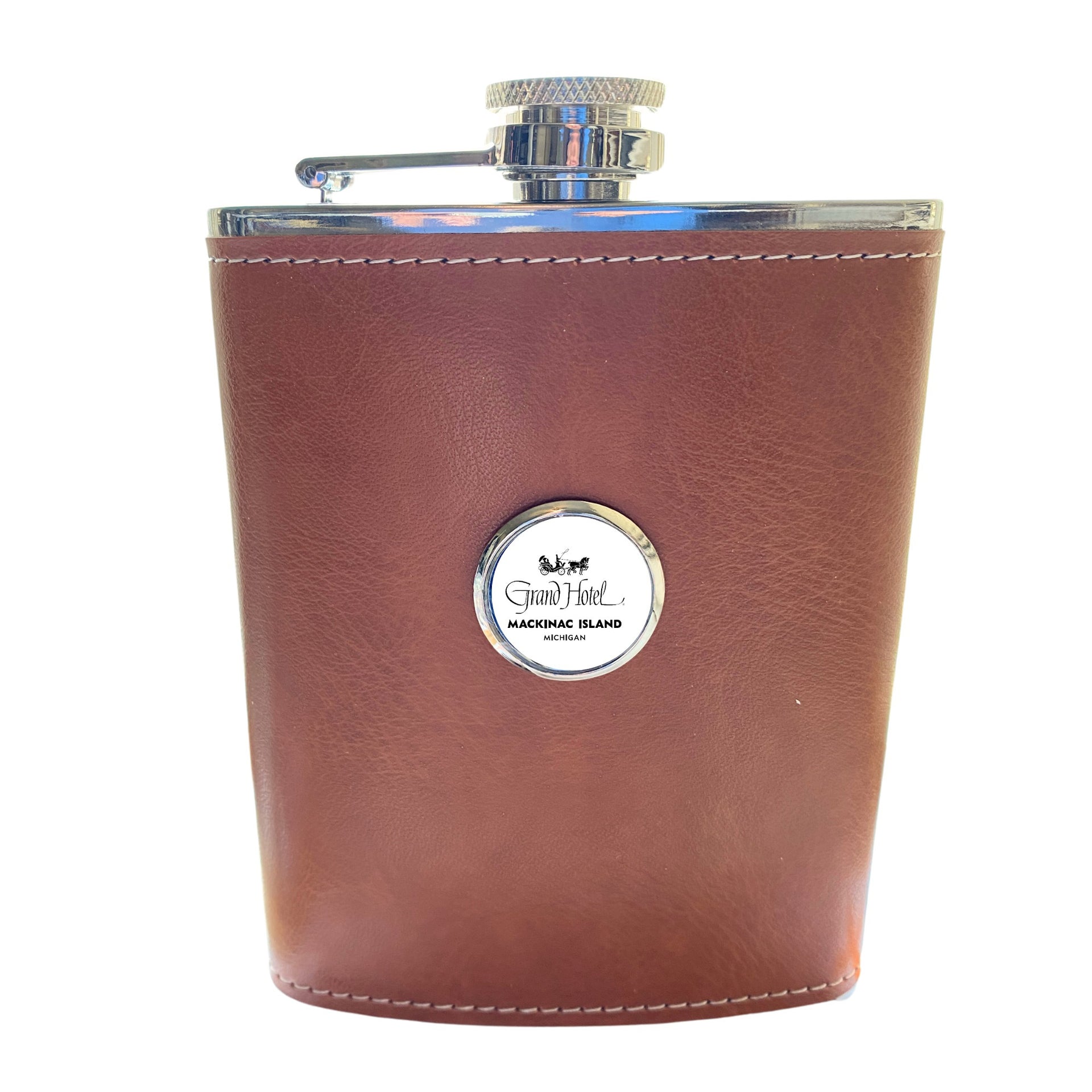Logo Drinkware - Leather Flask - Grand Hotel