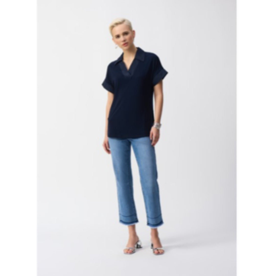 Apparel - Joseph Ribkoff Silky Knit and Memory Boxy Top