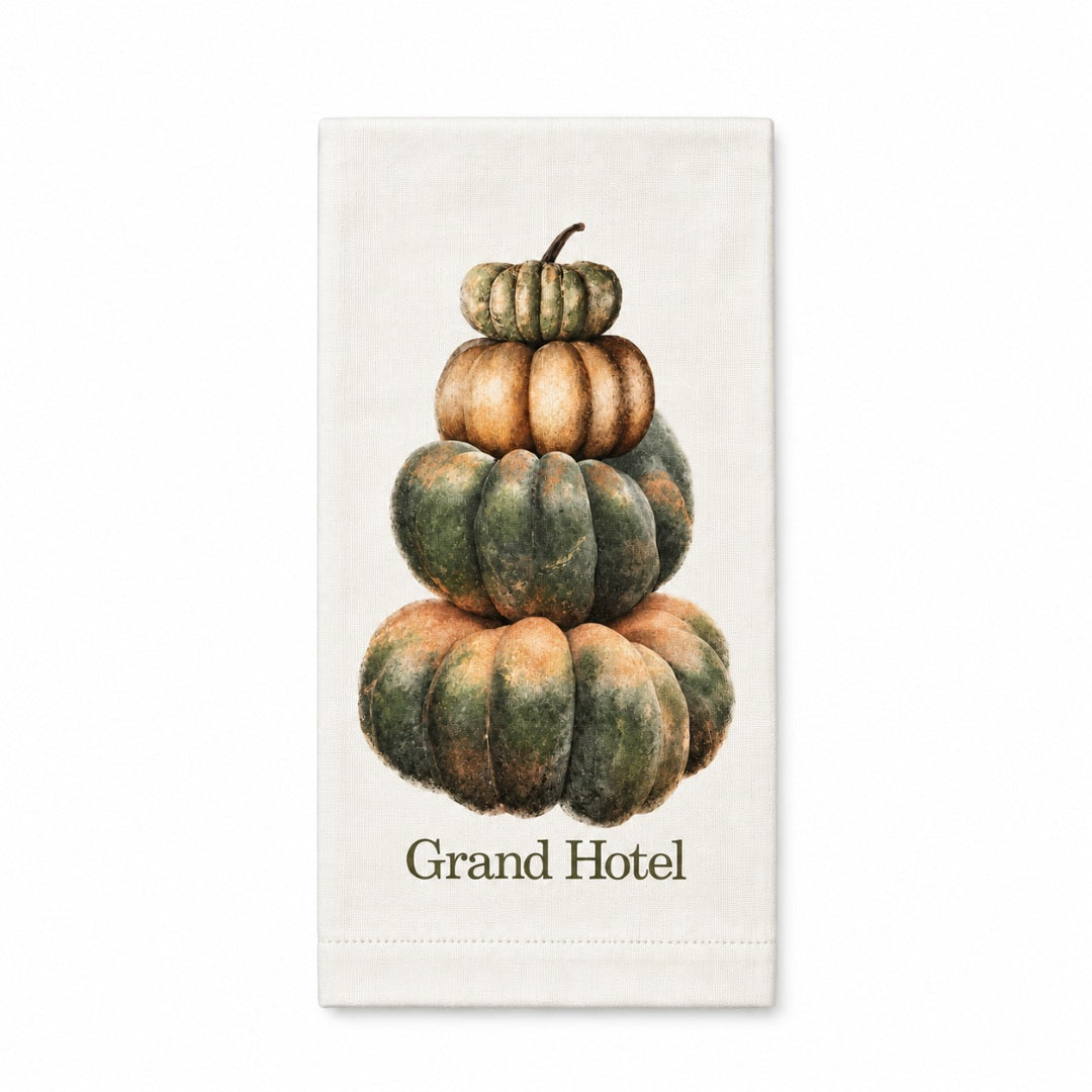 Grand Hotel Stacked Pumpkins - Flour Sack Towel