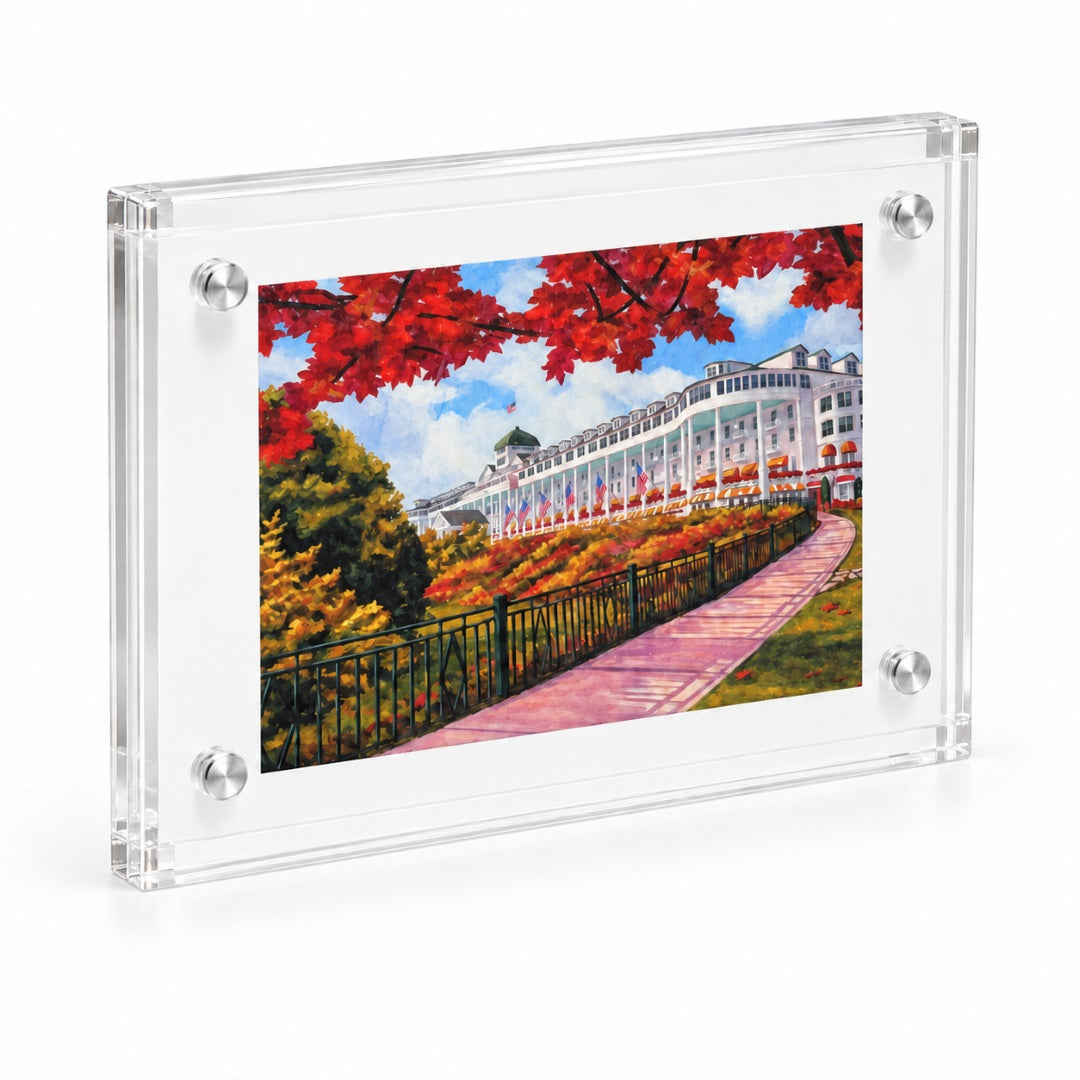 Erynn Rice - Framed Mini Print Grand Hotel in Autumn
