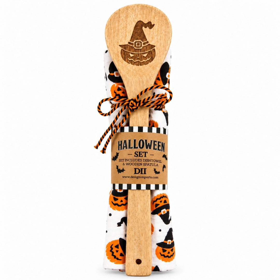 Halloween Dishtowel and Spoon Set