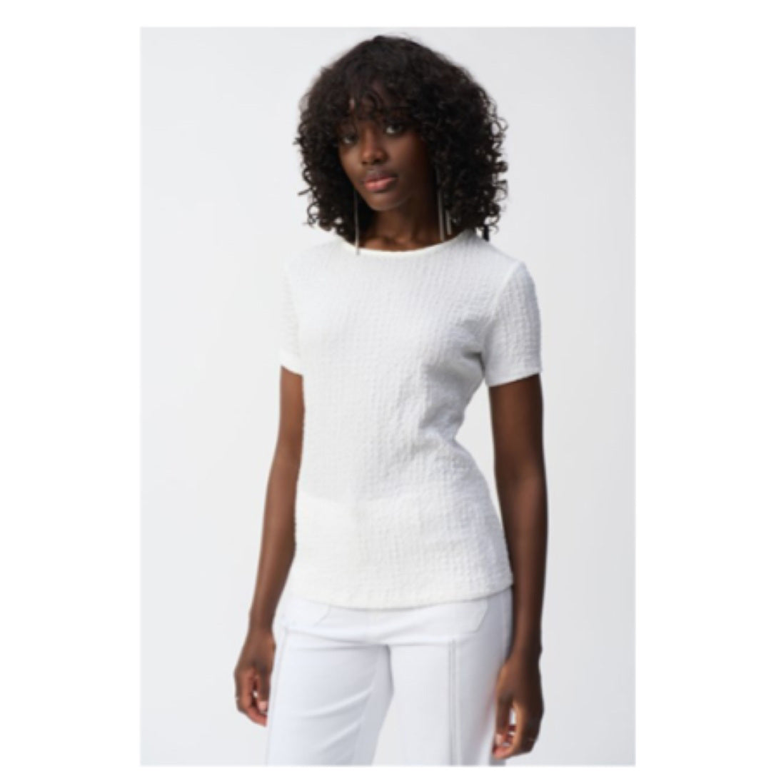 Apparel - Joseph Ribkoff Puckered Knot Fitted Top
